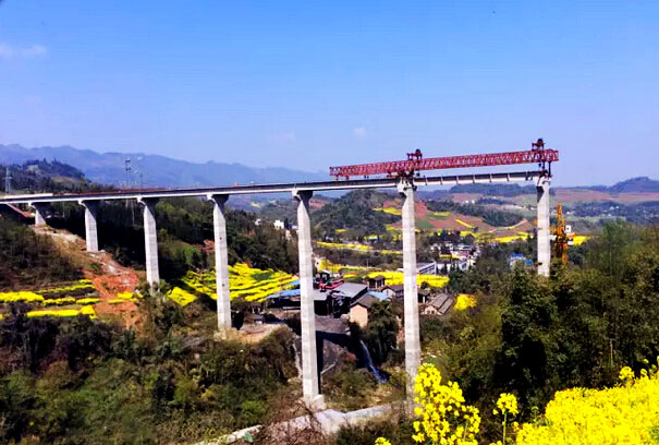 雅安灾后重建G351国道灵关河1号大桥